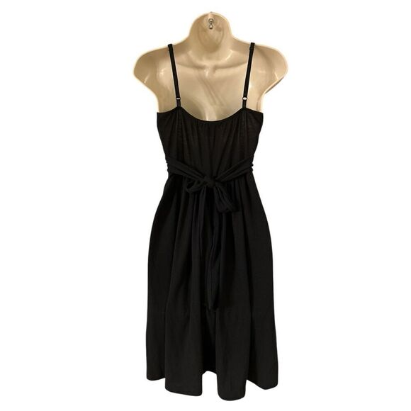 Zoey & Beth Womens Size Small Black Swing Dress With Tie And Adjustable Straps - Picture 3 of 8